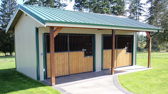2 stall barn Sept 2009